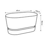 greenville pflanzgefäß lang 50cm weiss